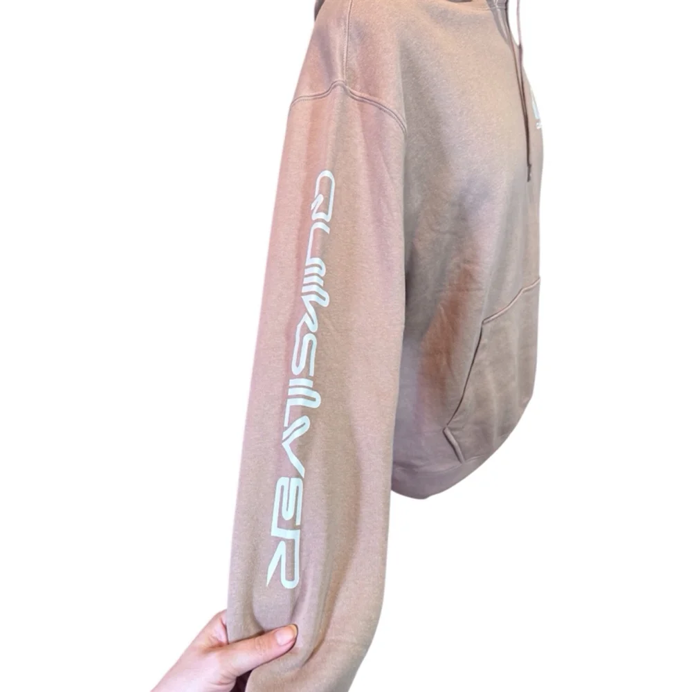 Men's Quiksilver Beige Hoodie Size L
